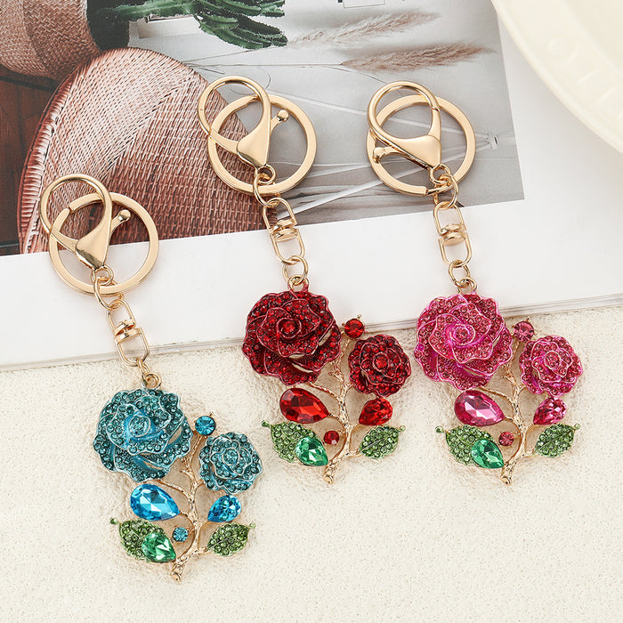 Wholesale Zinc Alloy Rhinestone Keychain Car Key Accessory Decorative Gift MOQ≥2