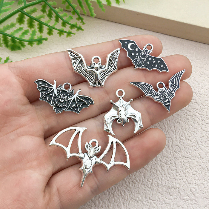 Wholesale Halloween Stylish 12-Pack Bat Charms Zinc Alloy Electroplated MOQ≥2