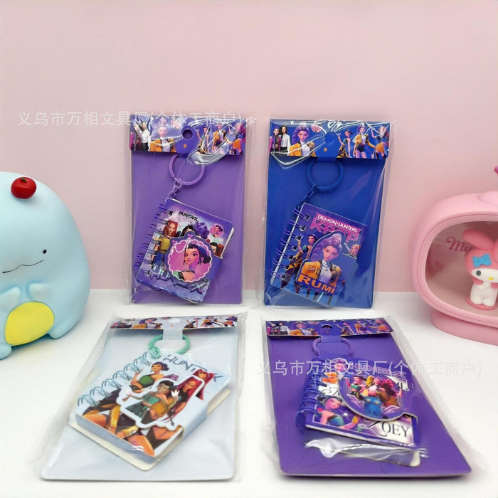 Wholesale KPOP Cartoon Mini Spiral Notebook Keychain