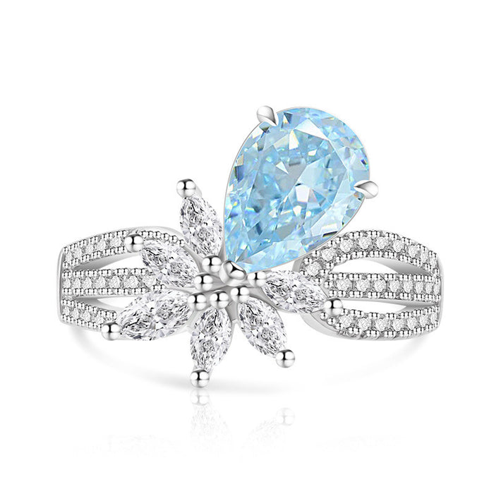 Wholesale Geometric Ice Flower Cut Ring  Real Gold Electroplated Fashion Jewelry Accessory for Boutique Resale