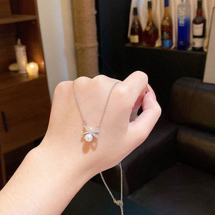Wholesale Titanium Steel Micro Inlaid Zircon Clavicle Chain
