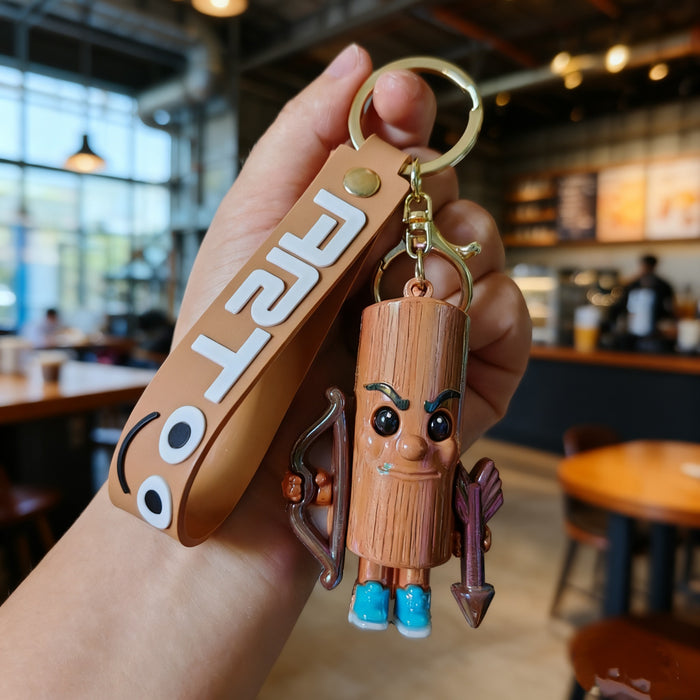 Wholesale Electroplated quirky cartoon character keychains