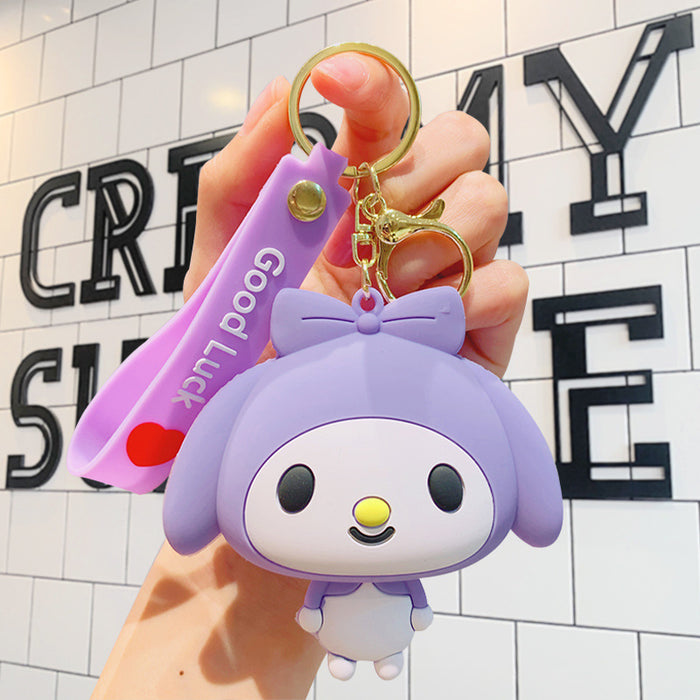 Wholesale Silicone Cute Cartoon Doll Coin Purse Keychain JDC-KC-LiuFan021