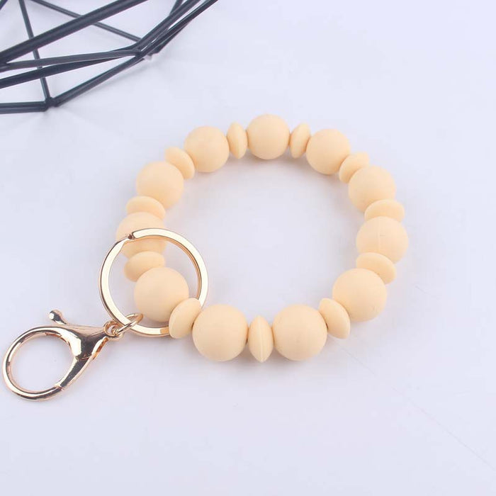 Wholesale silicone beads spacer beads bracelet beaded wrist keychain pendant