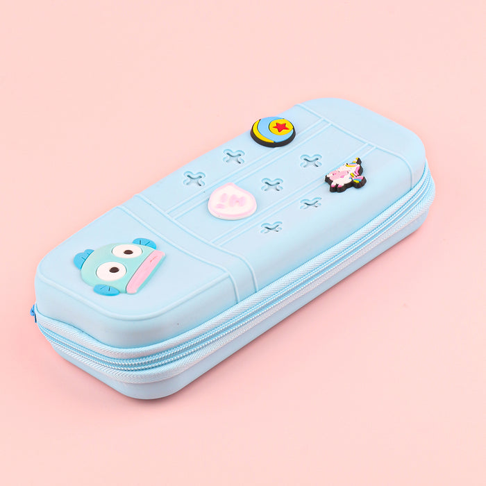 Wholesale Cute Cartoon Silicone Pencil Case DIY Creative Students Stationery Organizer Bag MOQ≥10