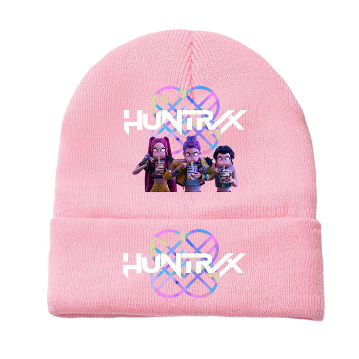 Wholesale Kpop Printed Knit Hat Fleece Hat