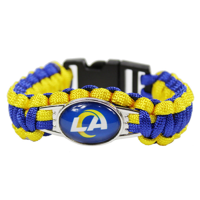 Wholesale  Football Team Woven Bracelet Outdoor Lifesaving Bracelet