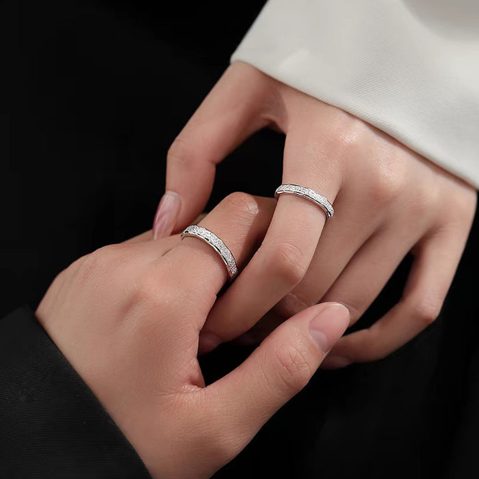 Wholesale Couple Ring Set Adjustable Copper Electroplated Design