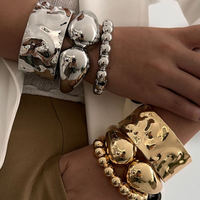 Wholesale  bracelet jewelry  exaggerated irregular wide high color alloy bracelet