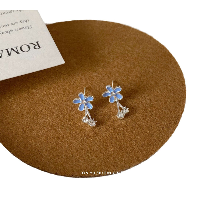 Wholesale Simple and compact flower earrings with a niche design, elegant and luxurious, exquisite and fashionable, versatile earrings