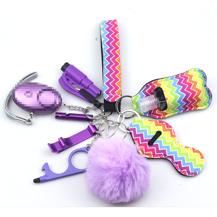 Wholesale Diving Fabric 10-piece Metal Keychain JDC-KC-TouMS001