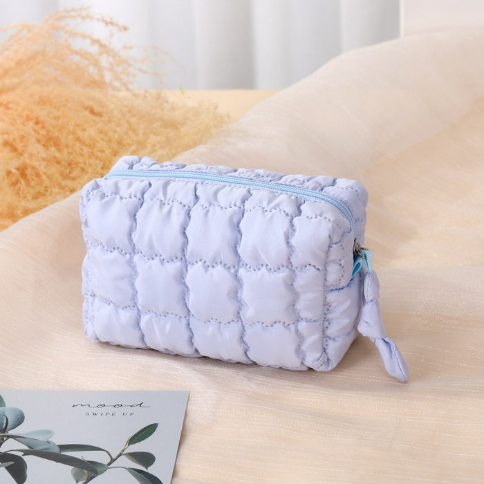 Wholesale Modern Chic Pink Octagonal Cosmetic Bag Polyester Travel Makeup Pouch Fashion Accessory For Resale
