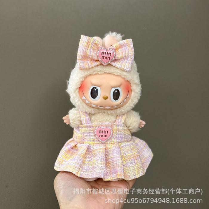 Wholesale 17cm Doll Pendant Plush Toy Clothes Set Skirt