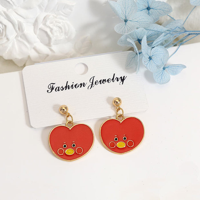Wholesale Cute Cartoon Drop Earrings Metal Fashion Jewelry Accessory for Teens MOQ≥2