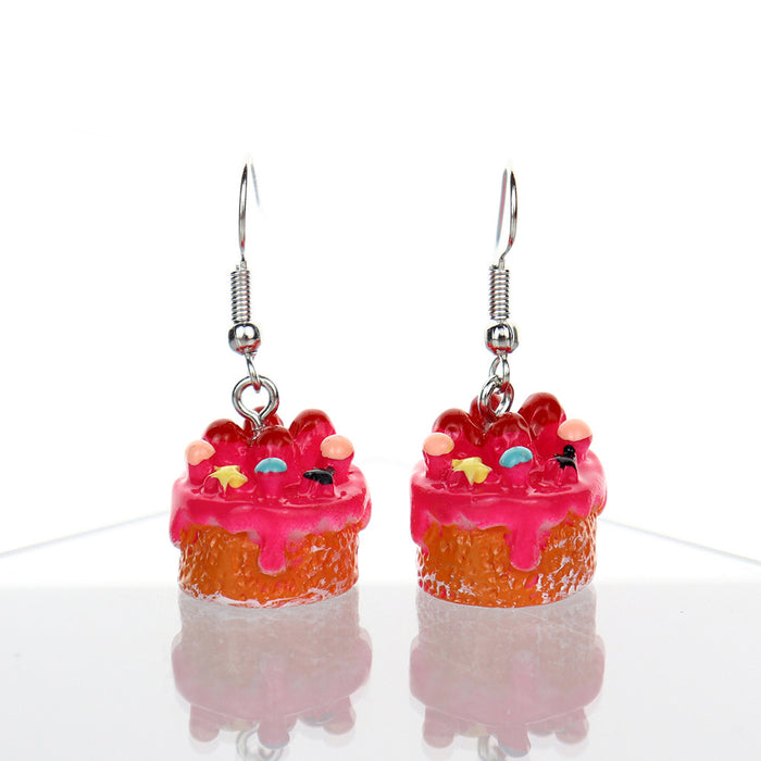 Wholesale Simulation Three-dimensional Jam Earrings JDC-ES-NiQing066