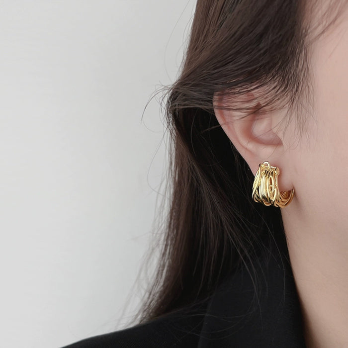Wholesale Irregular texture, exaggerated earrings, ear clips, temperament earrings