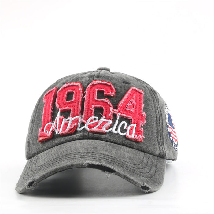 Wholesale Embroidered 1964 Washed Cotton Baseball Cap