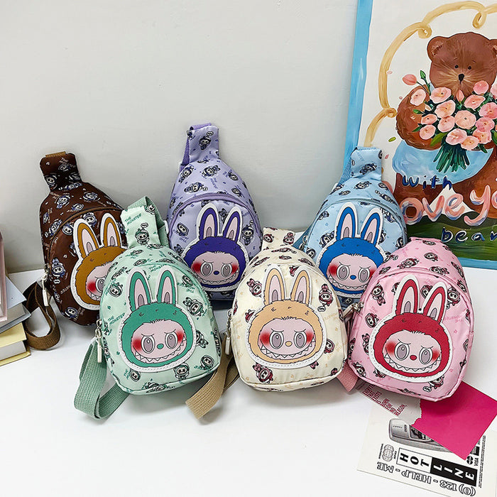 Wholesale Cute cartoon chest bag for children, fashionable crossbody bag, casual backpack, travel small chest bag