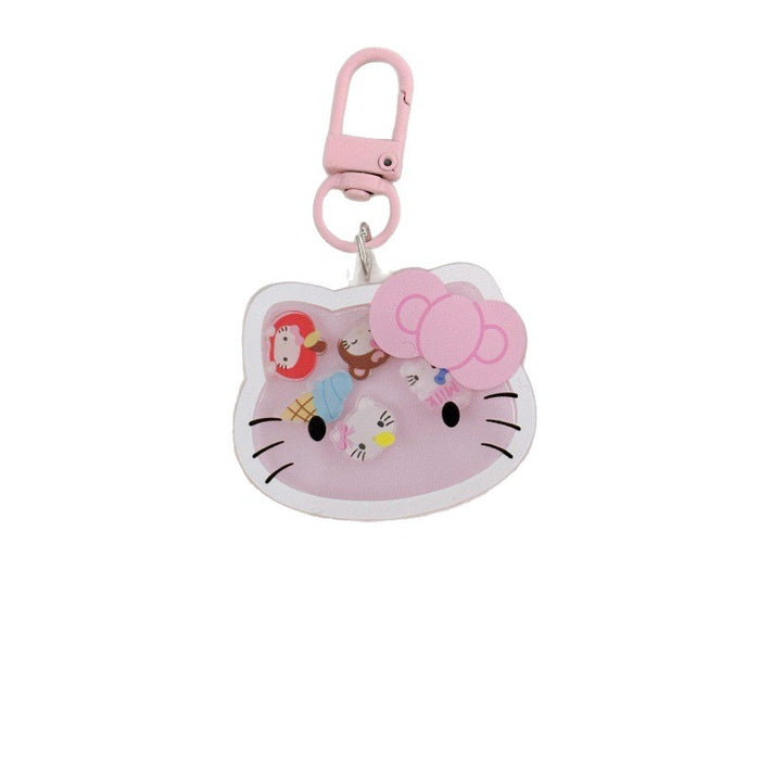 Wholesale Cartoon Wobble Cat Acrylic Keychain Bag Charm Cute Gift For Classmate Car Key Accessory Decorative Purse Pendant