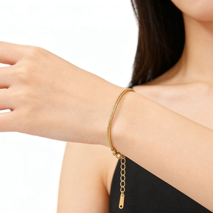 Wholesale 2pcs Snake bone bracelet niche simple colorfast high-end titanium steel jewelry