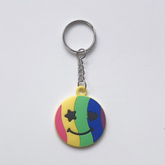 Wholesale Rainbow Plastic Keychain JDC-KC-TianTiao001