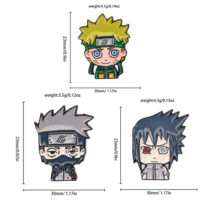 Wholesale Chibi Anime Cartoon Metal Brooch Pin Japanese Manga Badge For School Bags And Clothing Fashion Accessory Gift