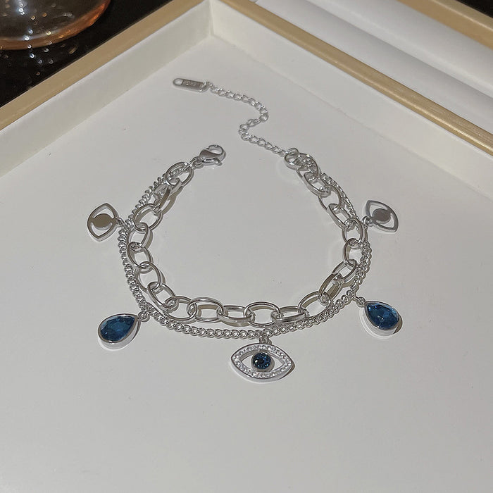 Wholesale stainless steel bracelet double-layer folded to wear