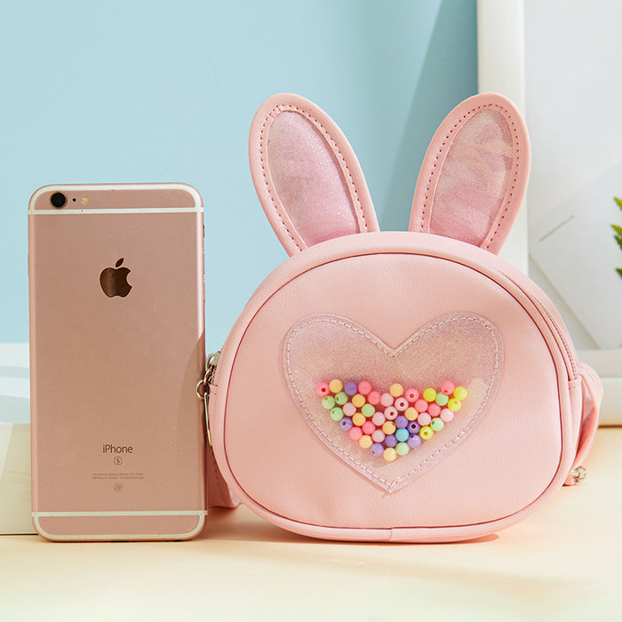 Wholesale Crossbody Bag,  Children' s Bag,  One-Shoulder Bunny Ears,  Little Girl' s Cute Cartoon Coin Purse