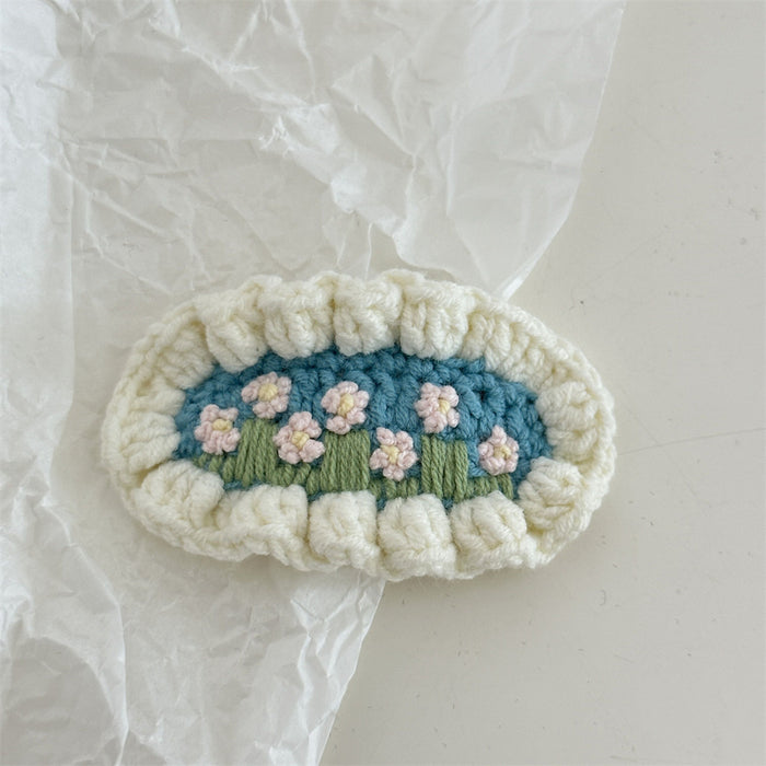 Wholesale Crochet Handmade Embroidered Cute Hair Clips