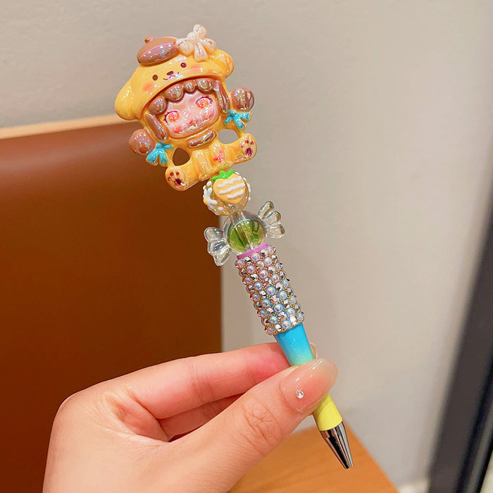 Wholesale Rhinestone Black Neutral Pen Cartoon Ballpoint Pen