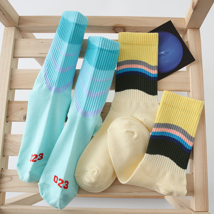 Wholesale Striped Cotton Socks Sweat Absorbent JDC-SK-LuYue004