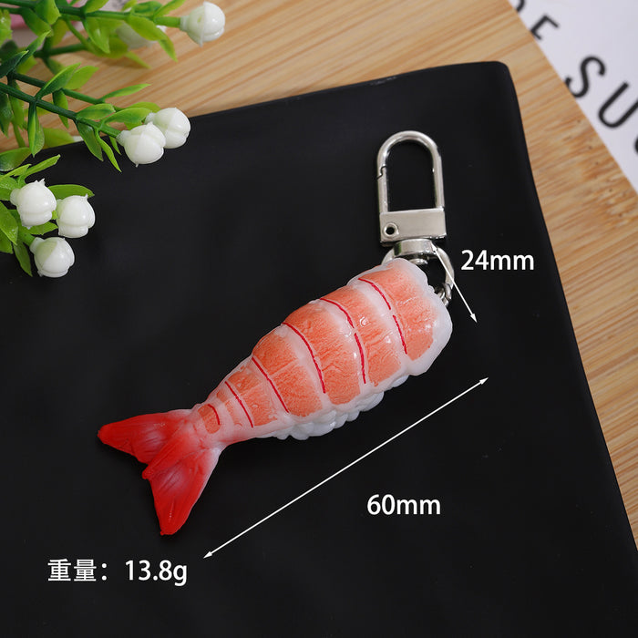 Wholesale PVC Sushi Keychain Food Toy Accessory for Bag Charm or DIY Craft Gift MOQ≥2