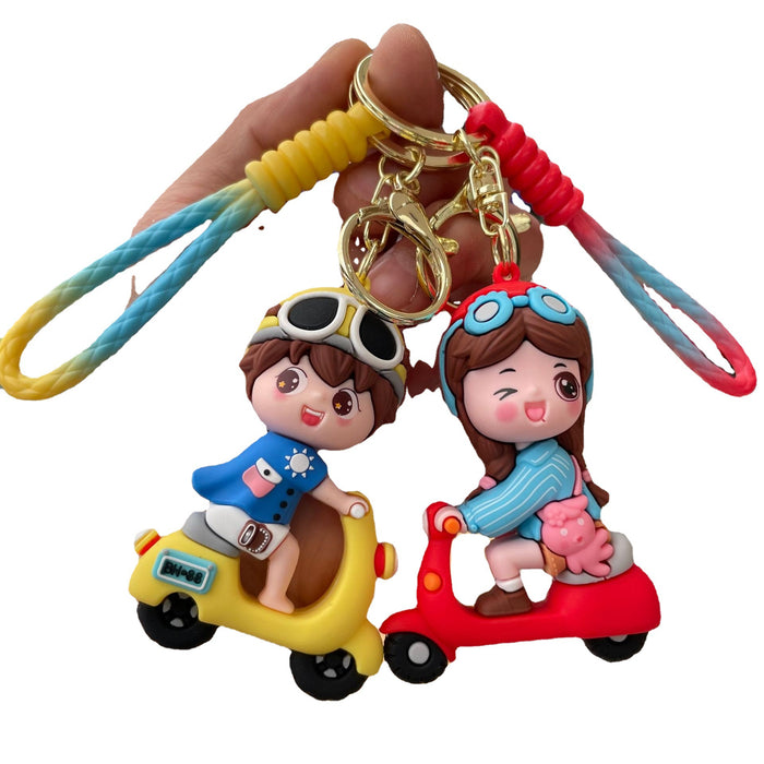 Wholesale Cartoon tram doll cute and fashionable car keychain backpack pendant