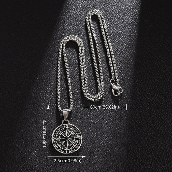 Wholesale Alloy compass pendant necklace for men