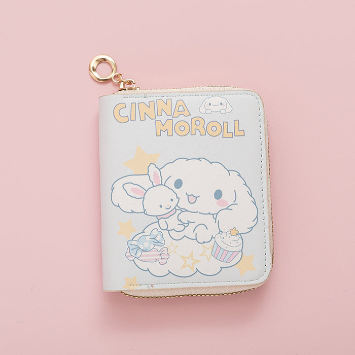 Wholesale Cute PU printed short zippered children' s wallet