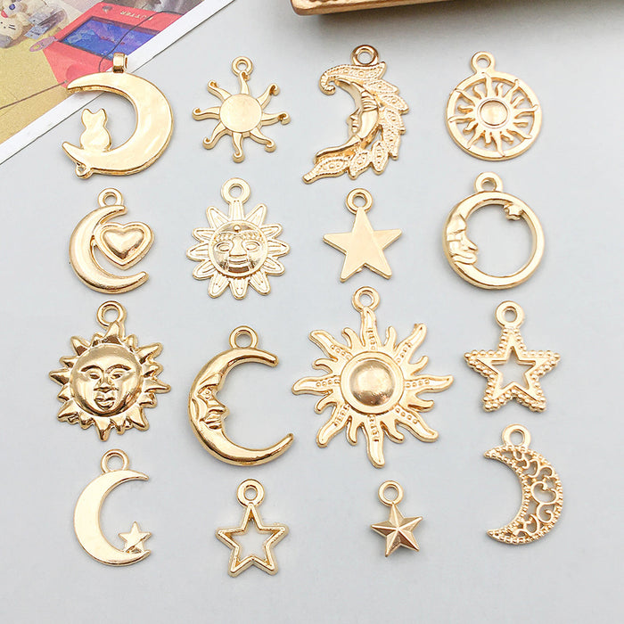Wholesale DIY Alloy Simulation Star,  Moon and Sun Series Charms