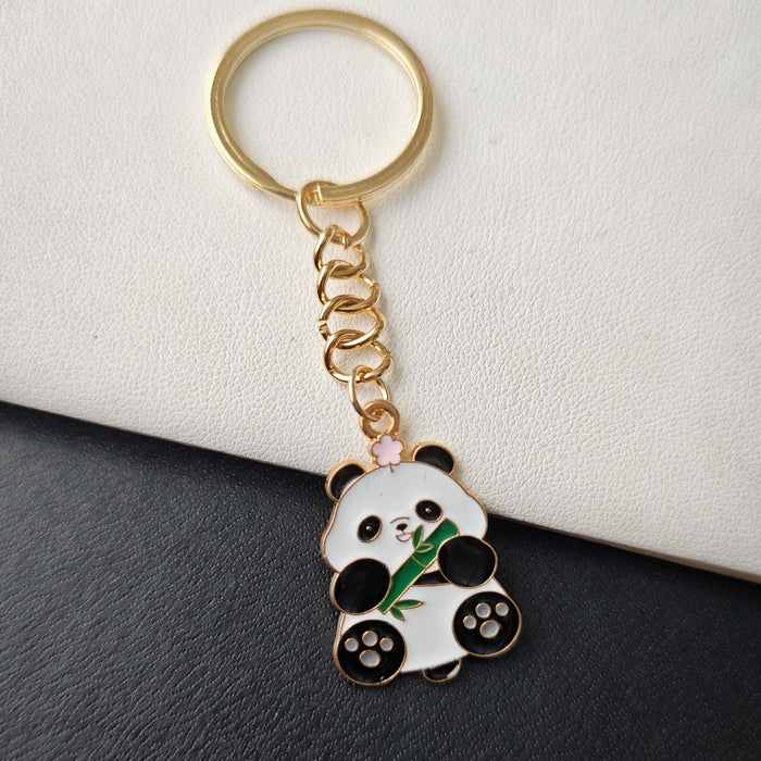 Wholesale Panda keychain  bag pendant  cartoon small gift key chain ornaments