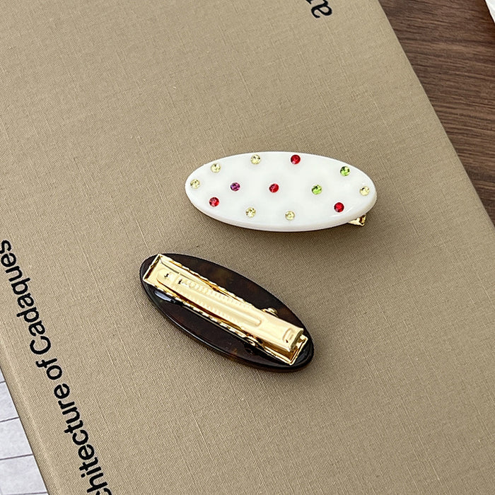 Wholesale Sweet Vintage Polka Dot Acetate Hair Claw Clip Large Updo Shark Clip