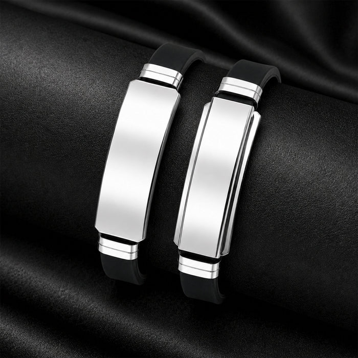 Wholesale Men' s Stainless Steel Engraved Bracelet,  Jewelry Accessor