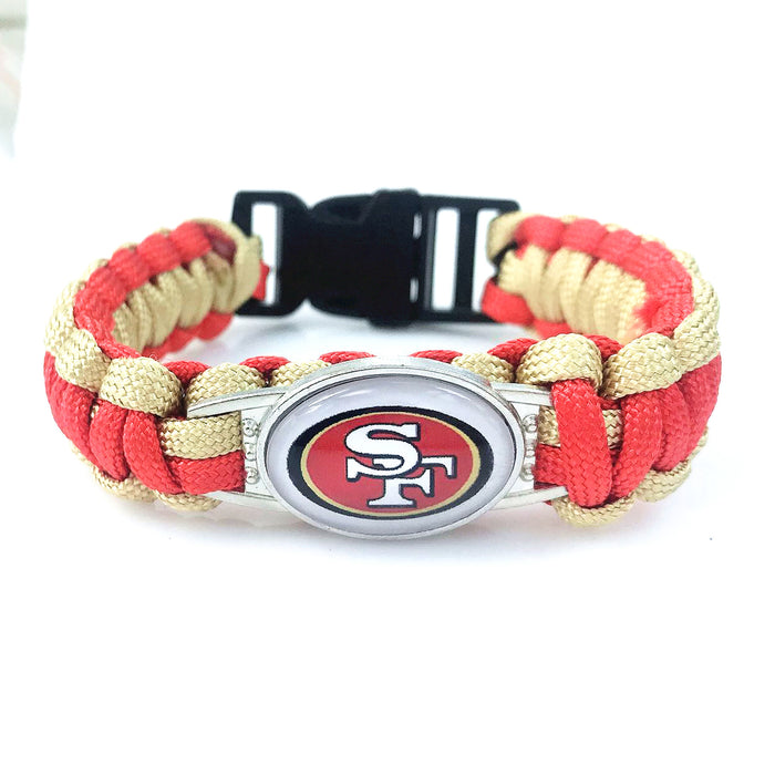 Wholesale Football  Alloy Buckle Woven Bracelet