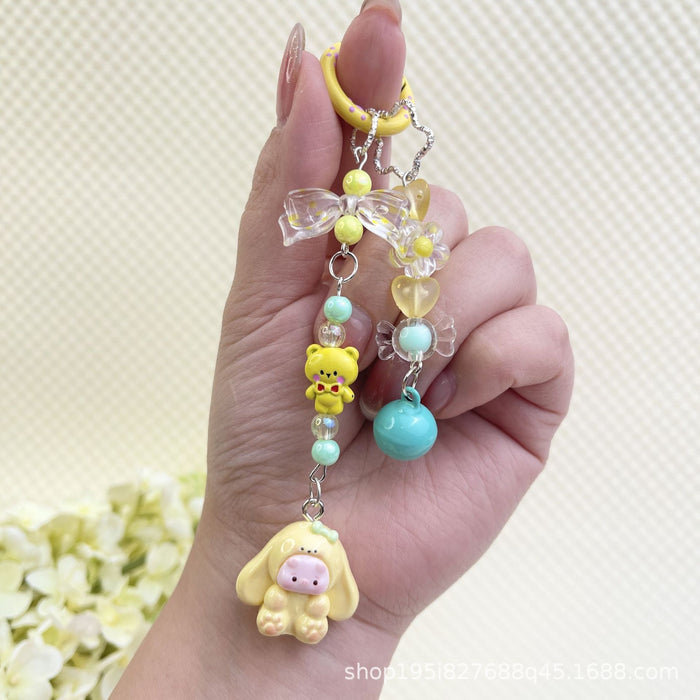 Wholesale Bracelet Decorative Pendant Mobile Phone Hanging Keychain Doll DIY Cute Bag Hanging Chain