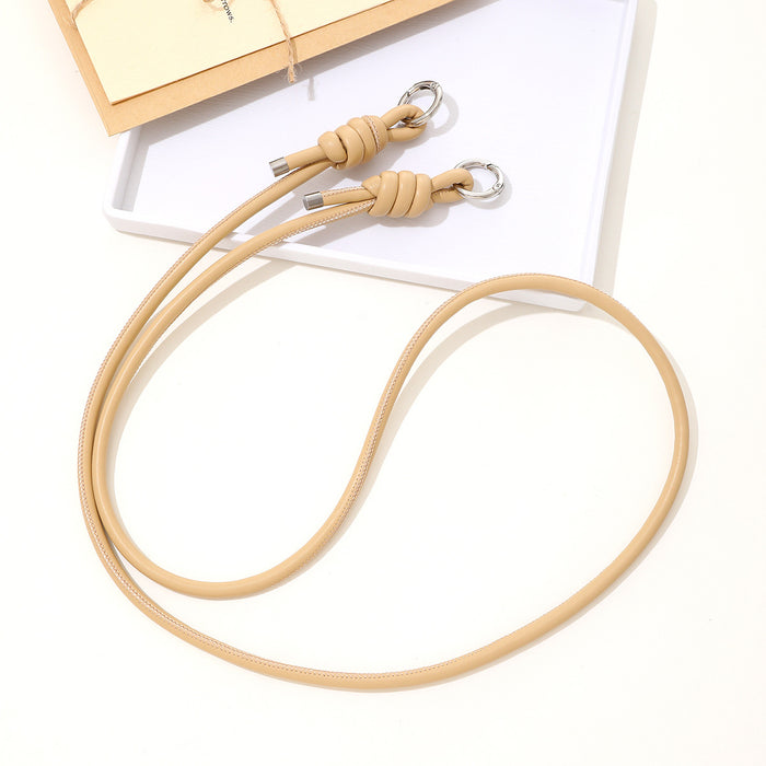 Wholesale Leather Mobile Phone Lanyard Crossbody Mobile Phone Back Clip Lanyard Keychain JDC-KC-YiTian022