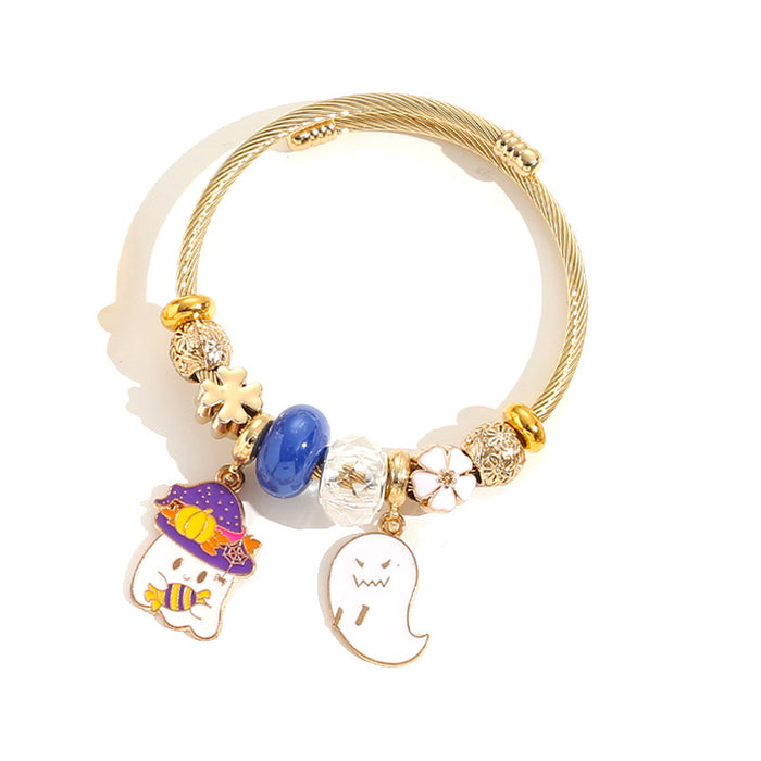 Wholesale Cartoon Stainless Steel Bracelet Magic Hat Witch Design MOQ≥2