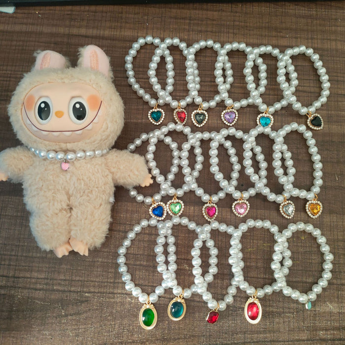 Wholesale Pearl heart necklace accessories hand-woven beaded jewelry accessories