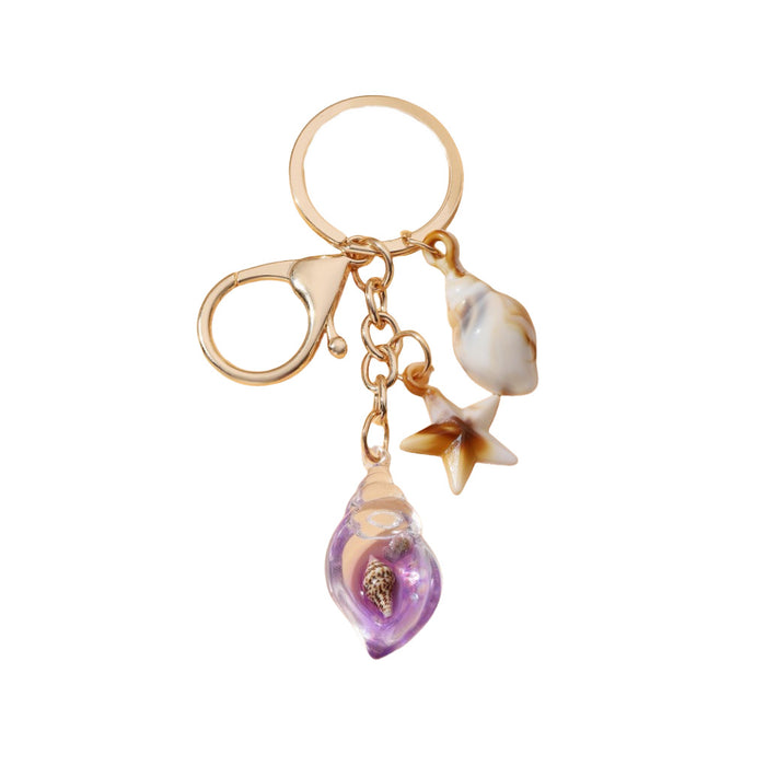 Wholesale Luminous Conch Acrylic Keychain JDC-KC-RongRui054