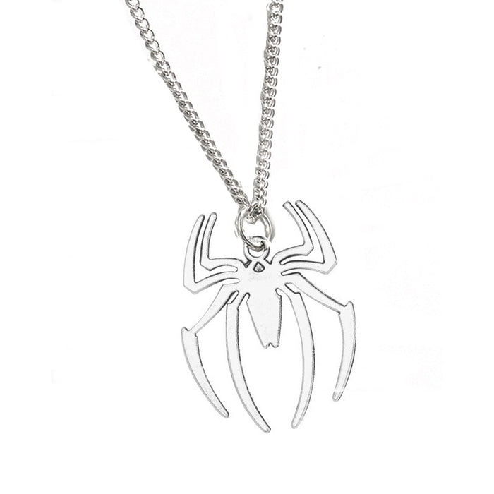 Wholesale flat spider necklace  three-dimensional spider men's necklace