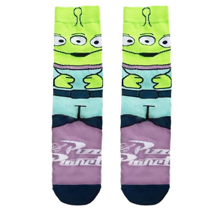 Wholesale Big Eyed Monster Men's Alien Cartoon Cotton Middle Socks JDC-SK-HuiHe042