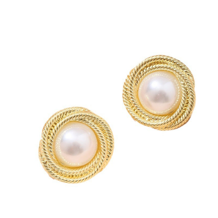 Wholesale Pearl Earrings for Women Silver Pin Earrings Elegant High-end