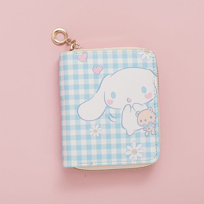 Wholesale Cute PU printed short zippered children' s wallet