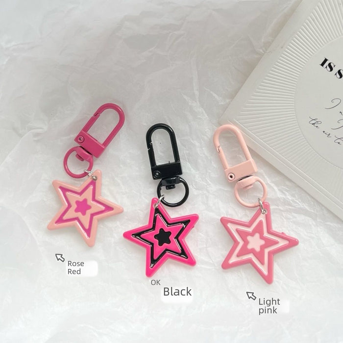Wholesale Five-pointed star keychain star pendant